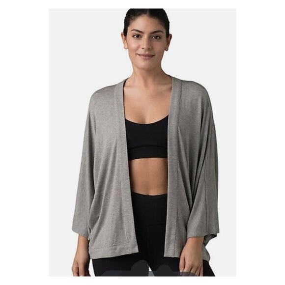 Prana Tops - Prana Foundation Wrap Seabrook Cardigan M Grey